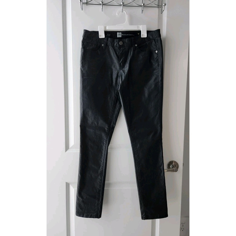 Mossimo Premium Denim Womens Skinny Jambe Moulante Black Pants Stretch‎  Size 6